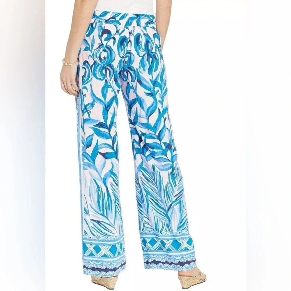 Lilly Pulitzer Pants Women’s XS Bal Harbour Palazzo Pink Tropics Heat Wave - Picture 2 of 13